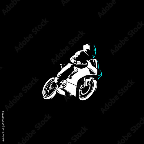 vector of superbike in black background, used for illustration