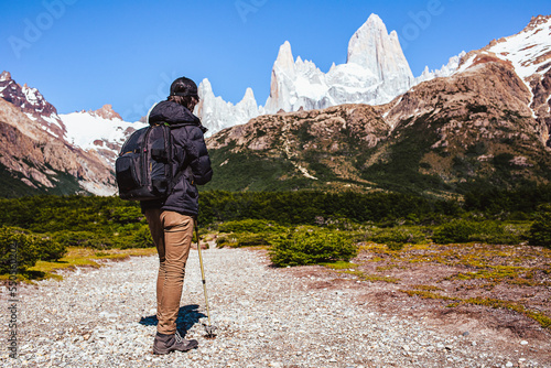 Person hiking in Patagonia argentina