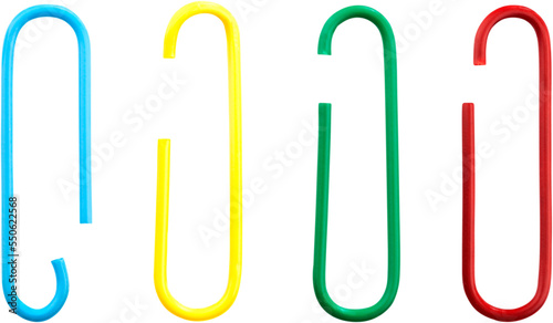 Colorful Broken Paper Clips - Isolated