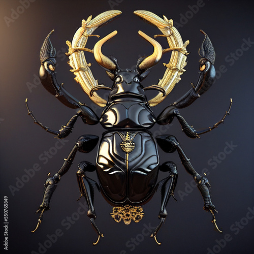 stag beetle artdeco specimen
