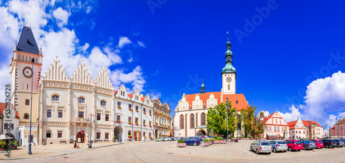 Tabor, Czech Republic. Zizka Square, medieval downtown, Bohemia.