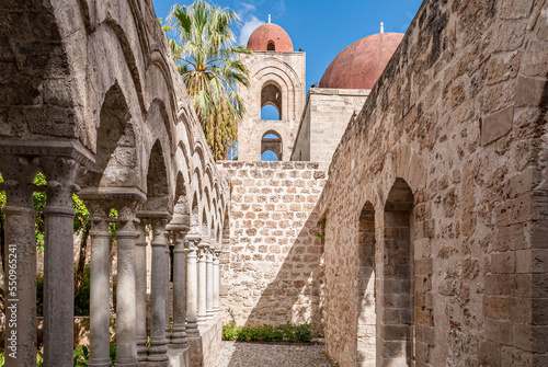 The cloister of the arab-norman church San Giovanni degli Eremiti in Palermo