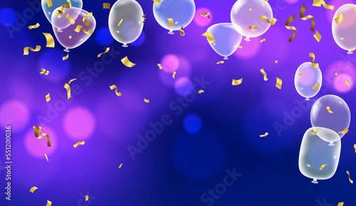 Balloons design elegant for celebration party vector illustration