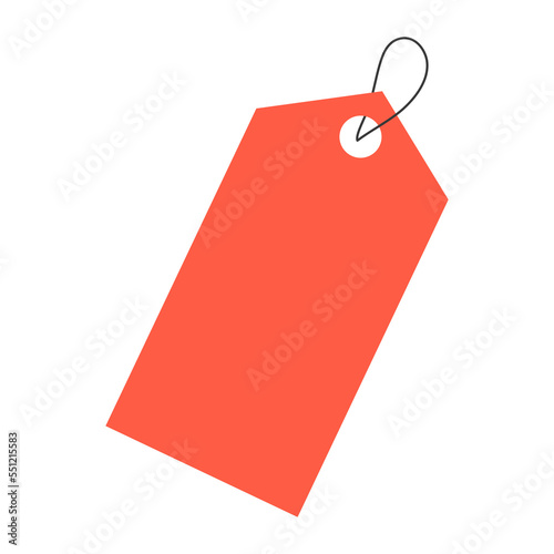  blank price tag on transparent background.