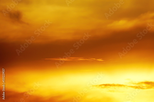 Blur focus Sunset sky orange sky orange cloud outdoor summer nature wallpeper texture and background 
