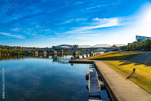 The Chattanooga Riverfront on the Tennessee River
