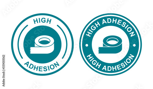 High adhesion with tape logo vector template Suitable for product label