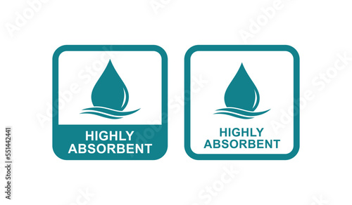 Highly absorbent badge logo template. Suitable for business, information and product label