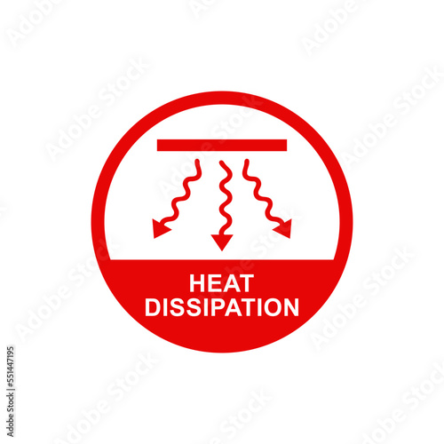 Uniform heat dissipation logo badge template. Suitable for business, technology and industry