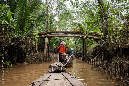 Sampan on the Mekong Delta