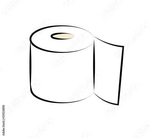 Rolka papieru toaletowego ilustracja