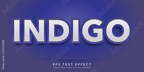 indigo editable text effect