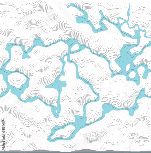 ジオラマ 立体地図模型E(水辺の複雑な地形/水位は調整してね/ver.CS2)