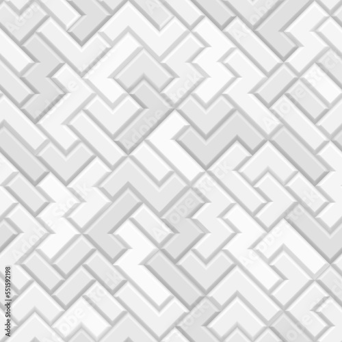 Abstract seamless pattern made of tetris blocks in gray colors