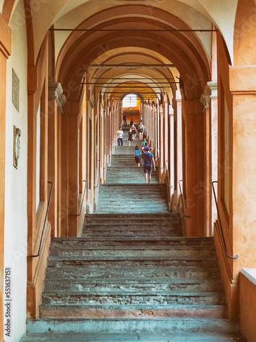 Salita del portico per andare al santuario di San Luca a Bologna
