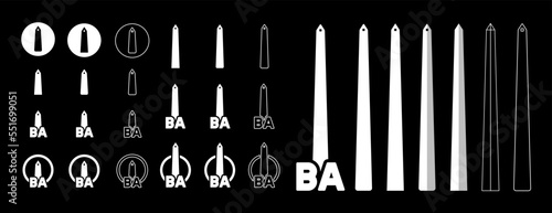 Obelisk Argentina, Obelisco Buenos Aires, BA logo icon, CABA symbol, vector, vectors, vectorial, isolated 