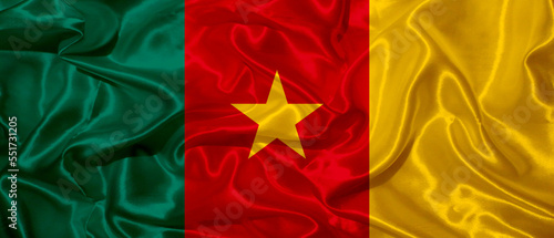 cameroon country flag waving