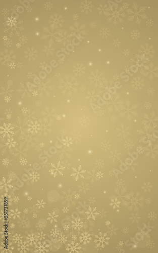 Gray Snow Vector Golden Background. Fantasy