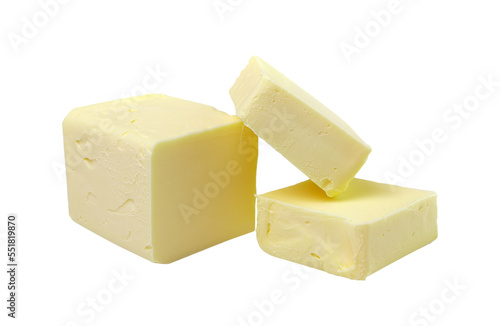 Stick of butter, cut, isolated on transparent png