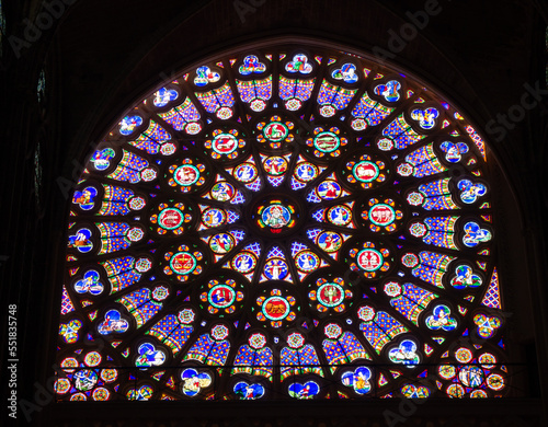 Stained glass in Basilica of Saint-Denis