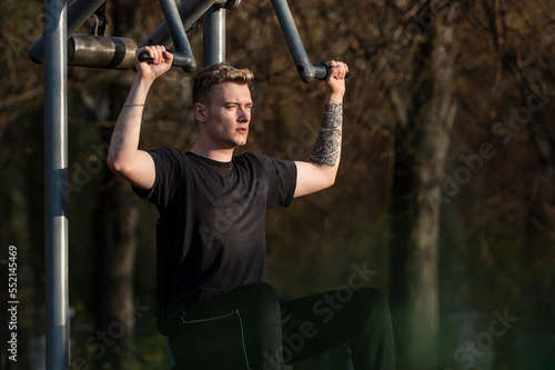 Man at the gym outdoors.