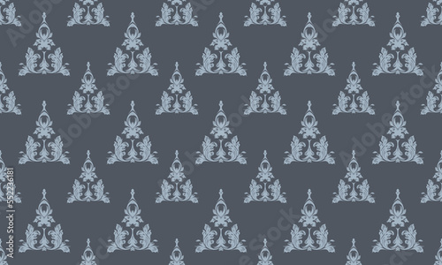 Damask Fleur de Lis patterns vector seamless background wallpaper Fleur de Lis pattern Digital texture Design for print printable fabric saree border.