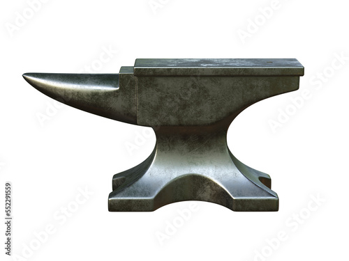 Anvil isolated on white background 3d rendering