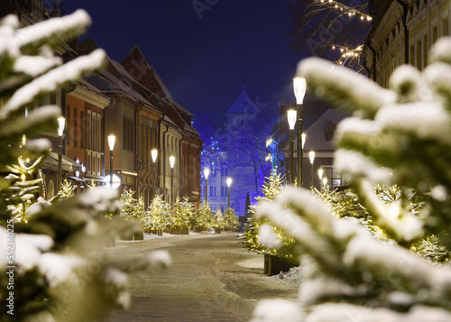 Amazing Kaunas Christmas tree, uniquely decorated Town Hall Square, Mikalojus Konstantinas Čiurlionis.
