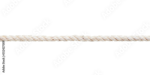 White rough rope close up. Png Isolated with transparency