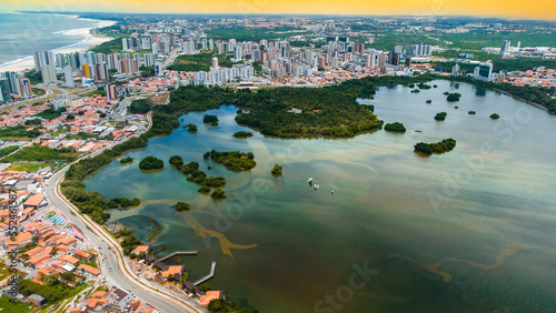 Praia Bairro Ponta dAreia Litoral Sao Luis Maranhao Nordeste Pradios Imobiliario Construcao Arquitetura Paisagem Engenharia Vista Aerea Turismo Viagem Viajar Lagoa Lagoa Jansen Drone