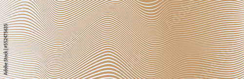 Curved wave lines pattern on white background. Wave striped lines pattern for backdrop and wallpaper template. Simple curved lines with repeat stripes texture. Striped background, vector