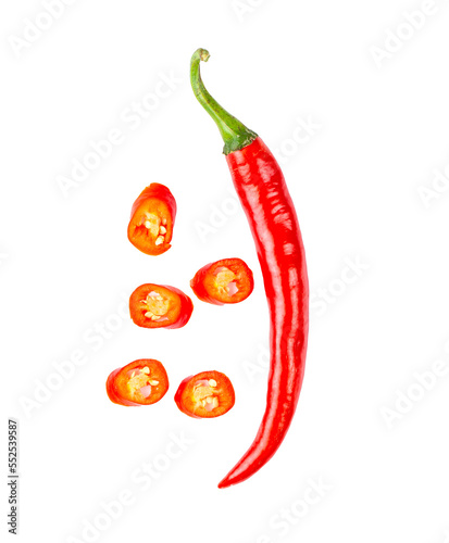 red chili pepper isolated on transparent png