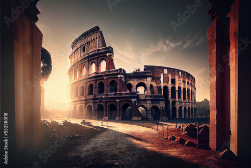 Roman coliseum, ruin, monument, site, tourism, architecture, italy, europe, landmark, history, arena, gladiator,