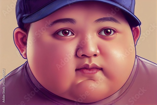 a picture of a young boy with obesity