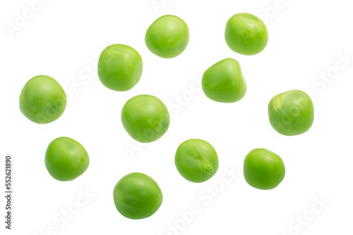 Pea seeds pisum sativum,top view isolated png