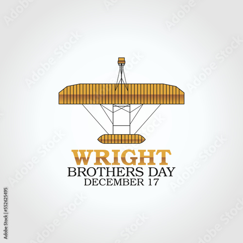 vector graphic of wright brothers day good for wright brothers day celebration. flat design. flyer design.flat illustration.