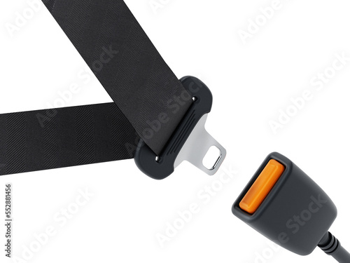 Safety belt on transparent background.