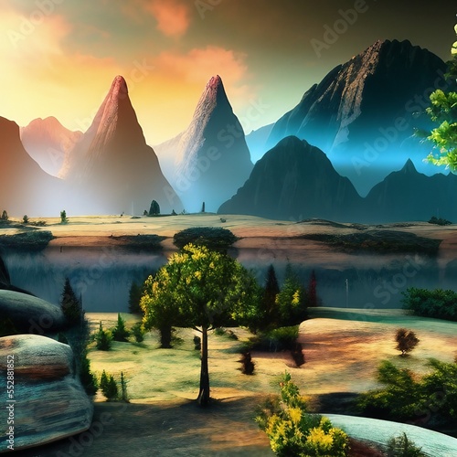 Modern Landscape That Inspires Wanderlust k realistic highly detailed