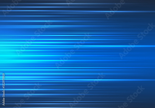 The overlapping light lines in the background highlight the glowing blue tone. It means the process of connecting and transmitting technology information at a rapid pace.