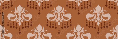 Ikat Damask Scandinavian embroidery, ikat seamless tribal background, Fashion pattern Digital textile Asian Design ancient art for Prints Fabric saree Mughal Swaths texture Kurti Kurtis Kurtas