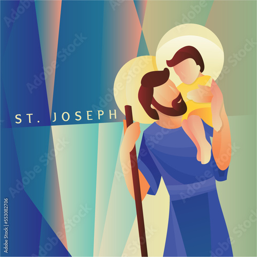 Saint Joseph St. Joseph with Jesus Christ, the Patron Saint of the Catholic Church