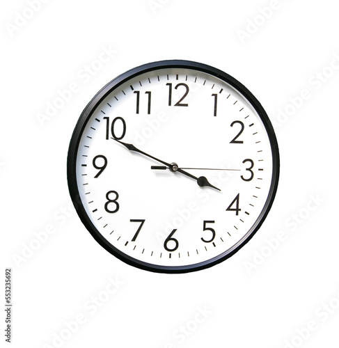 White round clock, transparent PNG.