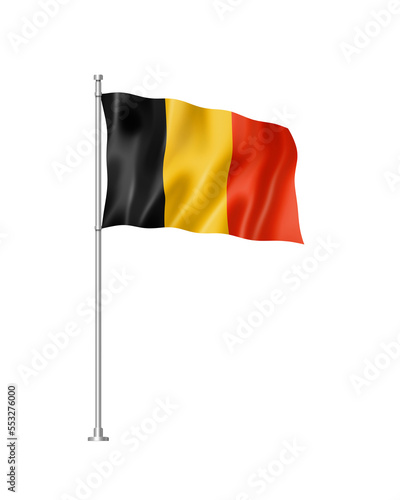 Belgian flag isolated on white