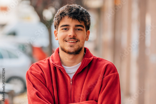 portrait of boy in the street