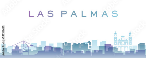 Las Palmas Transparent Layers Gradient Landmarks Skyline