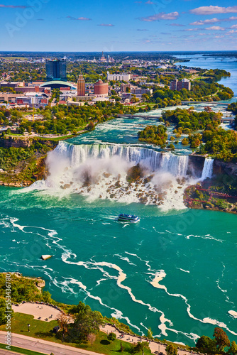 American Falls at Niagara Falls from above on Canada's side