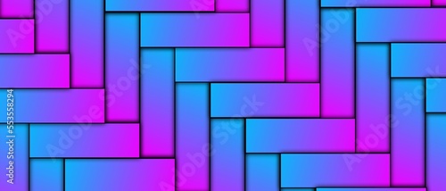 illustration, rectangular background, spliced ​​into a mat, in purple, blue and pink colors.