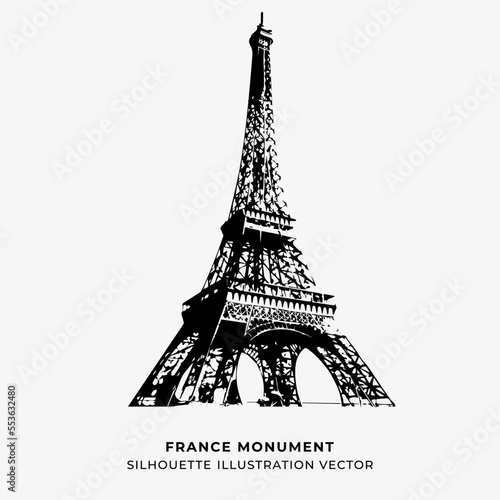 france monument silhouette illustration vector