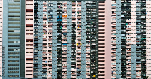 Facade of modern apartment building