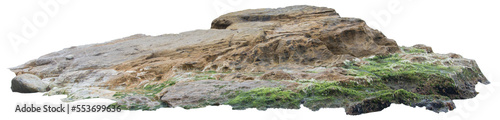 Isolated PNG cutout of a cliff on a transparent background, ideal for photobashing, matte-painting, concept art